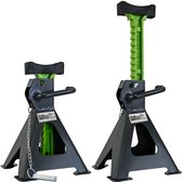 TRUTZHOLM - Assteunen - Steunbokken - Set van 2 - 2 ton per stuk - Hoogte 280-430 mm, verstelbaar - Kriksteunen voor auto en werkplaats