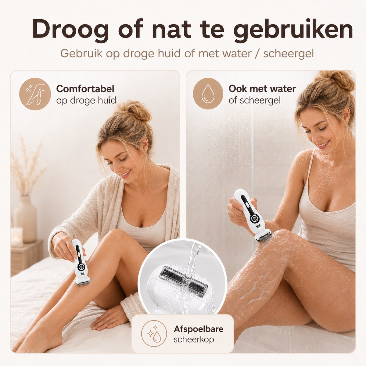 NueNext 3 in 1 Ladyshave Voor Vrouwen Gezicht - Oksels thumbnail 3