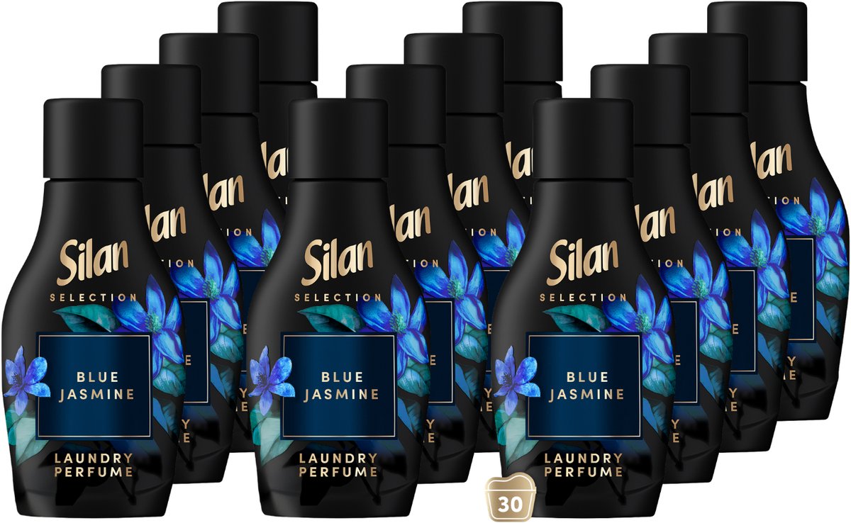Silan Wasparfum - Floral Essences - Blue Jasmine 540ml - 12 stuks - Geurbooster - Voordeelverpakking