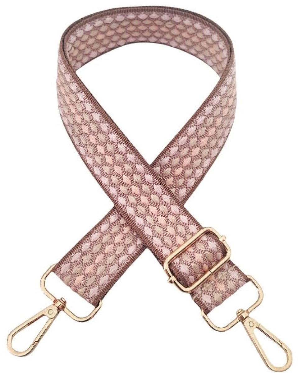 Dailygoods- Schouderriem Verstelbaar 72-130 cm - Tassenriem 3,8 cm Breed - Boho-Stijl - Vervangende Draagriem - Duurzaam Nylon - Robuuste Hardware - Tasriem