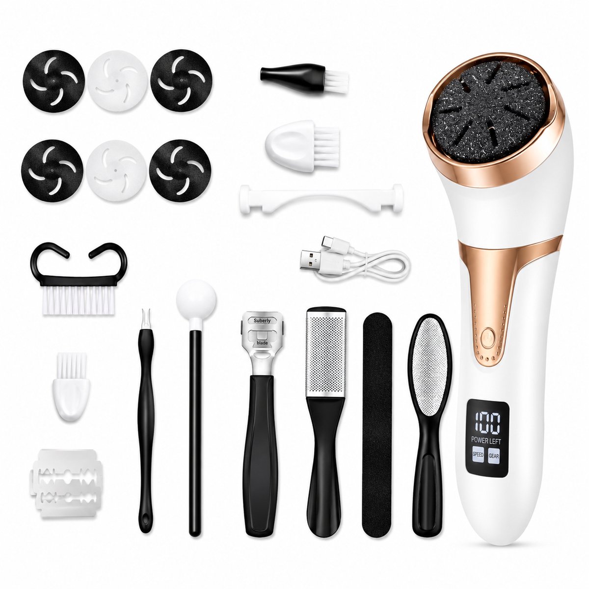 Movela® Elektrische Eeltverwijderaar - Professionele Eelt verwijderaar - Waterdicht IPX7
- Callus remover - voetvijl - Eeltrasp - Eeltvijl voeten - Likdoorn - Eksteroog - USB Oplaadbaar - Eeltverwijderaars - Eeltschraper - Eeltmesjes