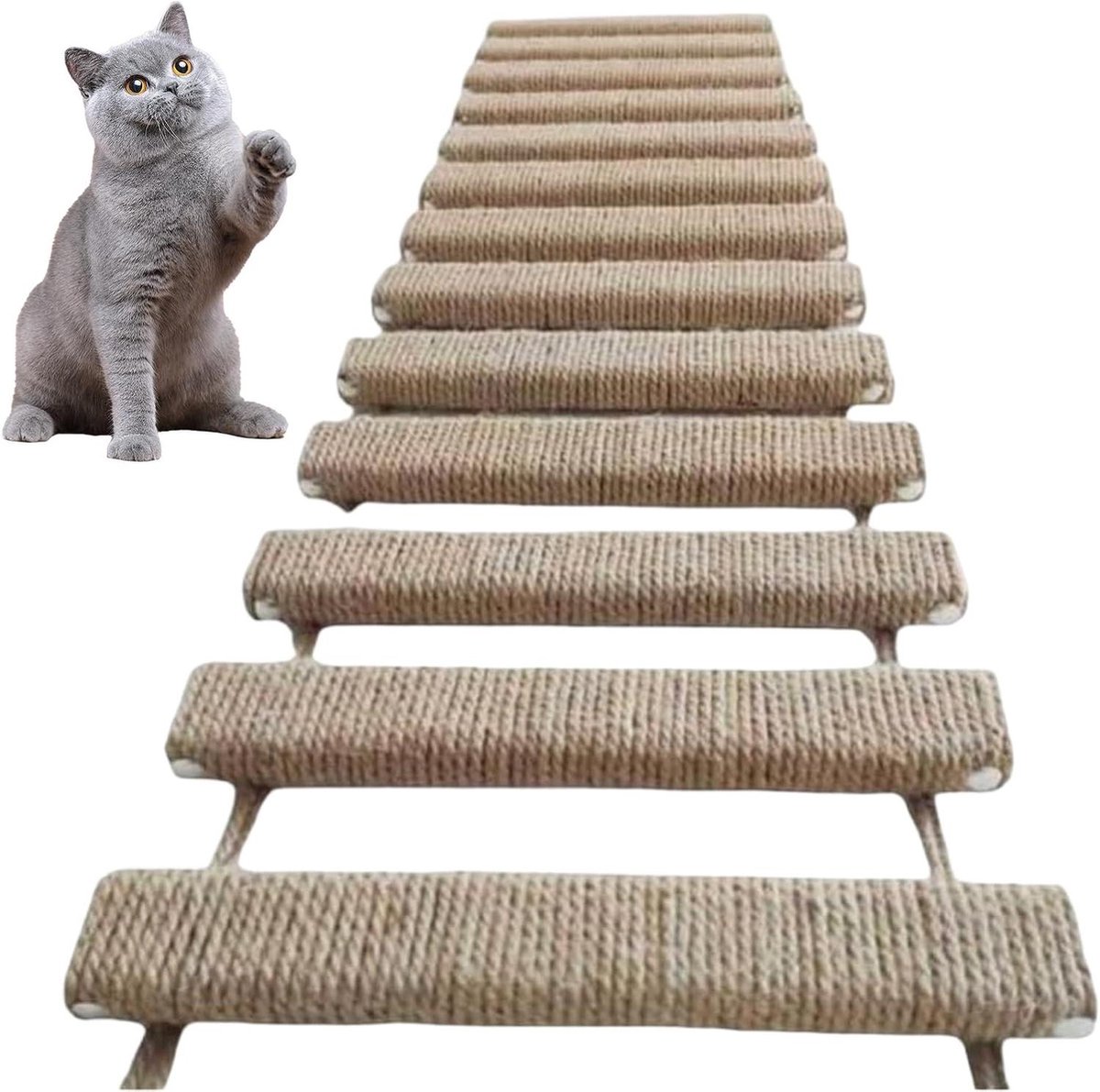 Kattenladder - Klimmuur Kat - Kattenbeweging Stimuleren - Stevige Houten Structuur - 102 cm - Niet gespecificeerd