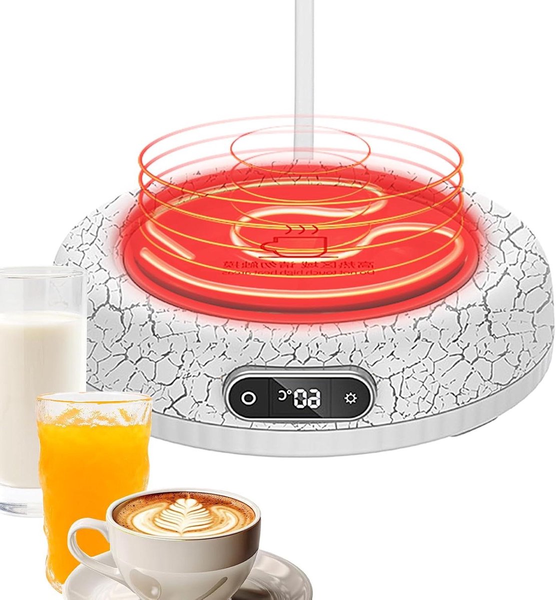 Drankverwarmer - Kopjes warmer - Dranken warm houden - Vier warmtestanden - 60W - Wit