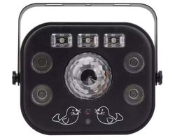 Light4Me Multiphase Serie - LED Multieffect - UV Wash Stroboscoop - Afstandsbediening - DMX