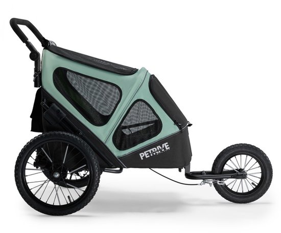 PETRIVE Hondenfietskar 3-in-1 - Opvouwbare Fietskar, Jogger en Transportkennel - Voor Hond en Kat tot 30 kg - Groen — afbeelding 2