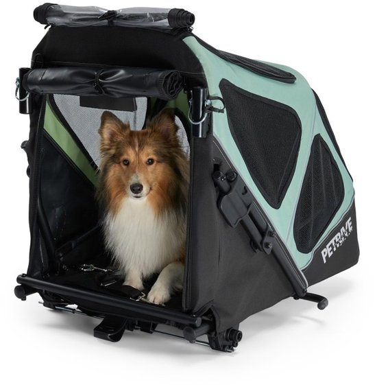 PETRIVE Hondenfietskar 3-in-1 - Opvouwbare Fietskar, Jogger en Transportkennel - Voor Hond en Kat tot 30 kg - Groen — afbeelding 5