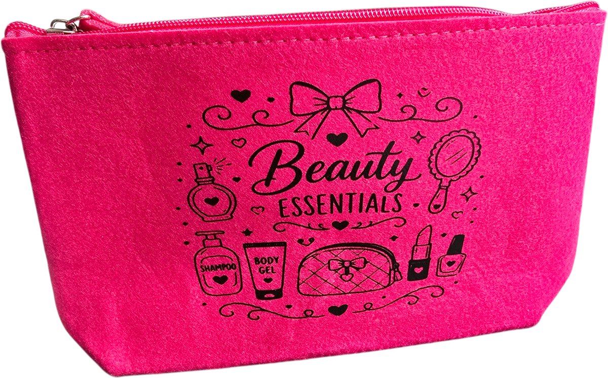 Beauty Essentials Toilettas roze [vakantie] - [reizen met kinderen] - [kindercadeau] - [schoolkamp]