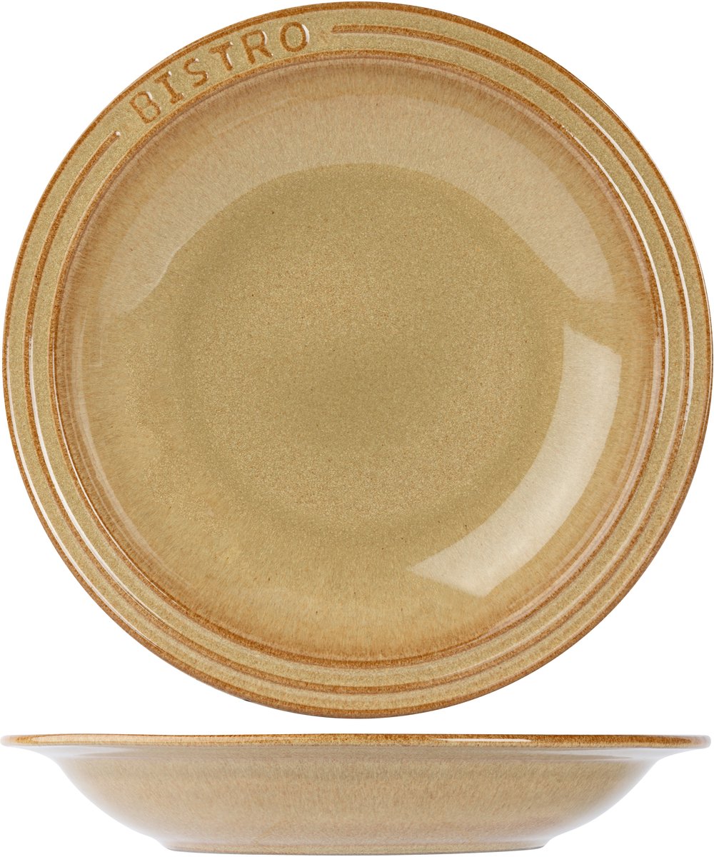 Cosy&Trendy Bistro Mustard Yellow Diep Bord - Ø26cm - Set-6