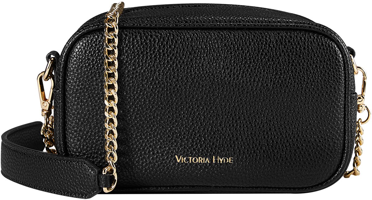 Victoria Hyde "Antonia" - Crossbody Tas - Handtas - Veelzijdige Mode Eenvoudige Crossbody Heuptas - Stijlvol en Functioneel - Imitatieleer - Telefoontas - Klein handtas dames - valentijn cadeautje -Zwart