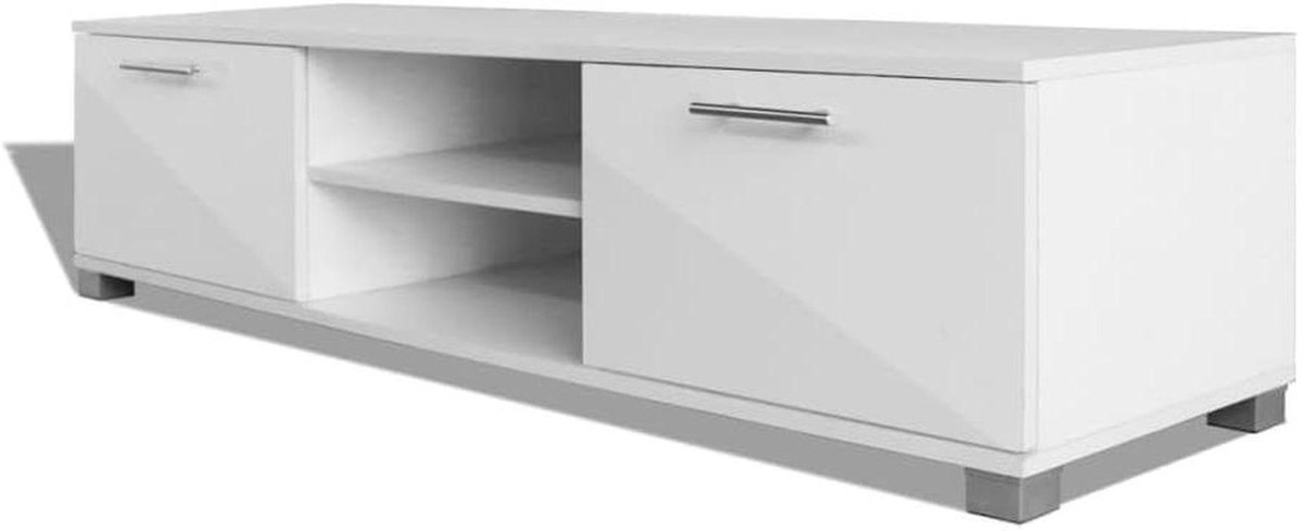 Tv-meubel - Televisiekast Media Kast - Opbergen Media - Hoogglans Afwerking - 120x40x35 cm - Wit