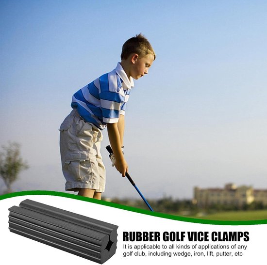 2 stuks Rubberen hoezen - Antislip grips voor golfclubs - Vervanging van golfclubgrips - Putterhouders - Gereedschap voor golfclubreparatie - Met dubbelzijdig plakband - Voor putters, ijzers, chippers, golfclubs (8,8*2,2 cm - zwart) — afbeelding 3