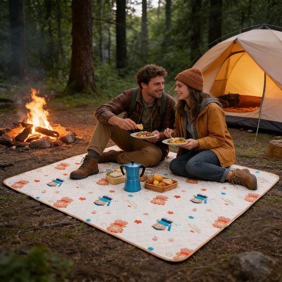 Buitendeken Mat - Wandelmat Opvouwbaar - Outdoor Activiteiten - Vochtbarrière - 200 x 150 cm - A — afbeelding 2