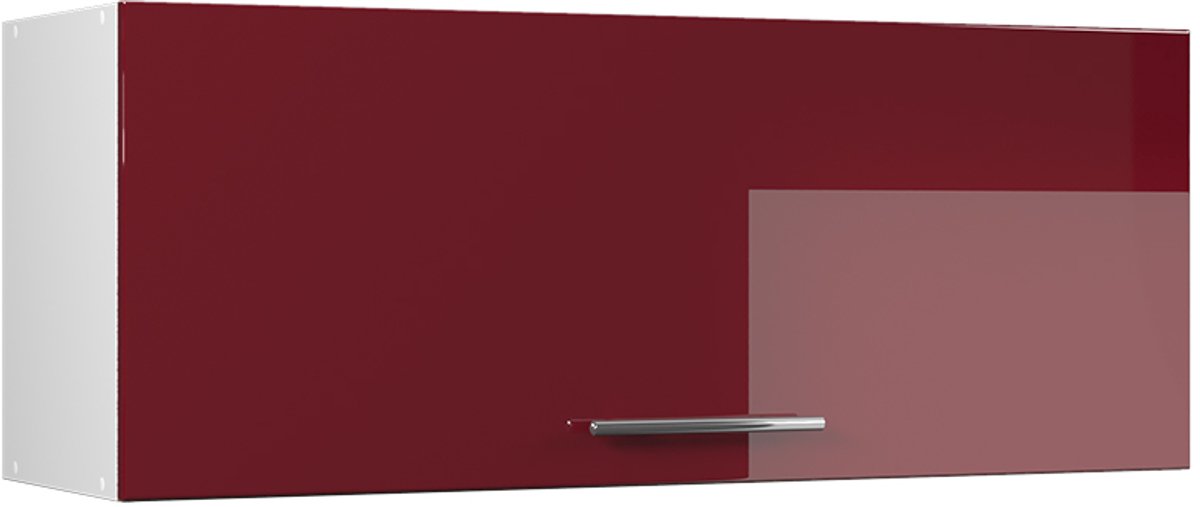 Vicco Hangkast Fame-Line, Bordeauxrode hoogglans/Wit, 100 cm