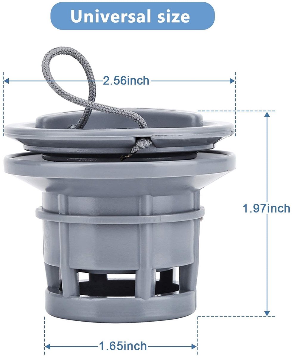 Dailygoods - Dubbele luchtklep - Vervangingsklep - Eenvoudig in gebruik - Voor luchtboten - Goede bescherming - Geschikt voor rubberboten - Inclusief...