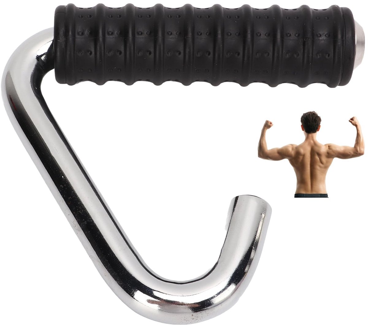 Dailygoods- Fitnesshandgreep C-vormig - Universeel - Rubber omwikkeld - IJzer - Slijtvast - 13,3 cm griplengte - Fitnessgrip