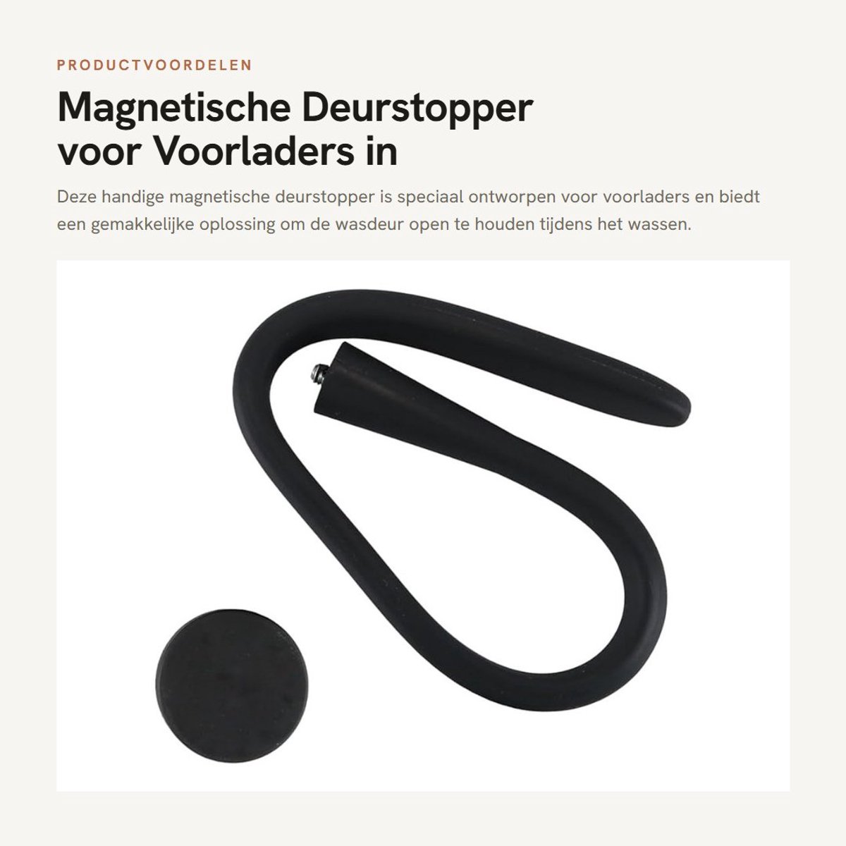 Dailygoods - Magnetische Deurstopper voor Voorladers in Zwart