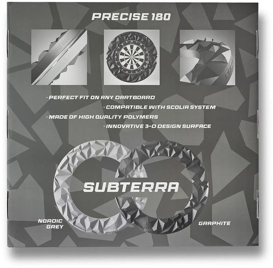 Precise180 Subterra Graphite 3D - Dartbord Surround van Precise 180 — afbeelding 5
