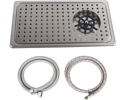 Automatische Bekerwasmachine - Glazen Spoeler - Snel Glazen Reinigen - Hogedruk Multi-hoek - 44x24x9 cm - Zilver