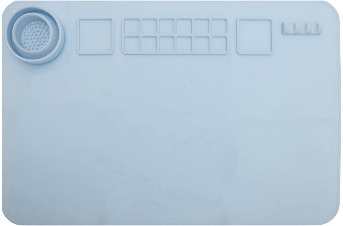 Dailygoods- Siliconenmat Robuust - Knutselmateriaal - Antislip Onderlegger - Reinigingsbeker - Schilderhouder - Duurzaam Oppervlak - Knutselmat