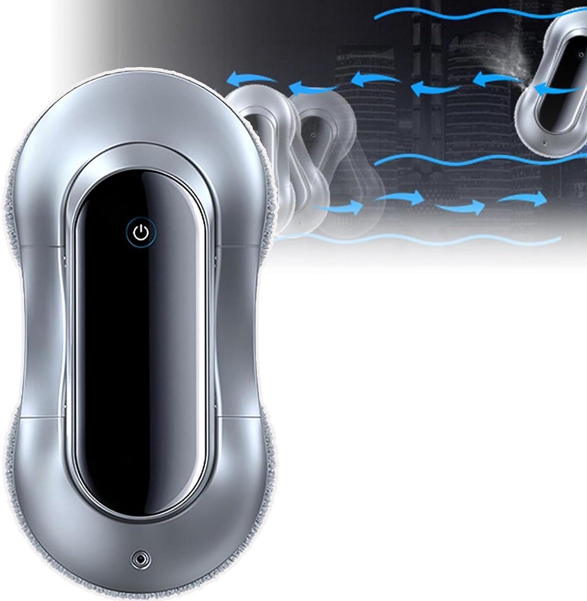 Glazenwasrobot - Slimme Reiniger - Ramen Schoonmaken - Dubbele Watersproeier - 70 Ml Tank - Zwart