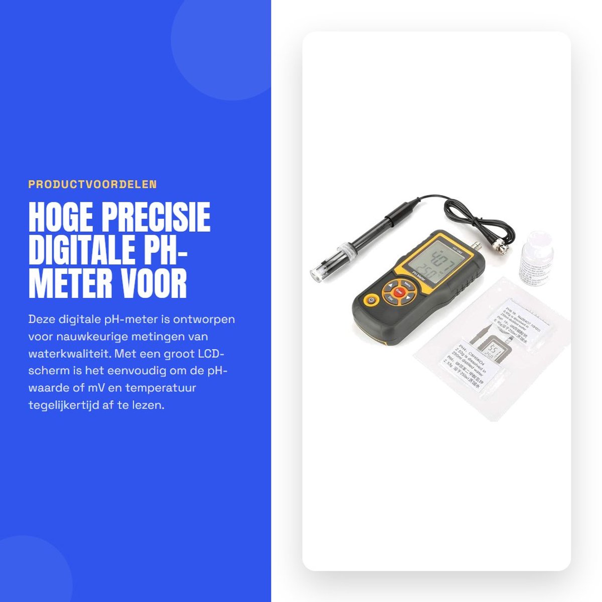 Dailygoods - Hoge Precisie Digitale pH-Meter voor Waterkwaliteit