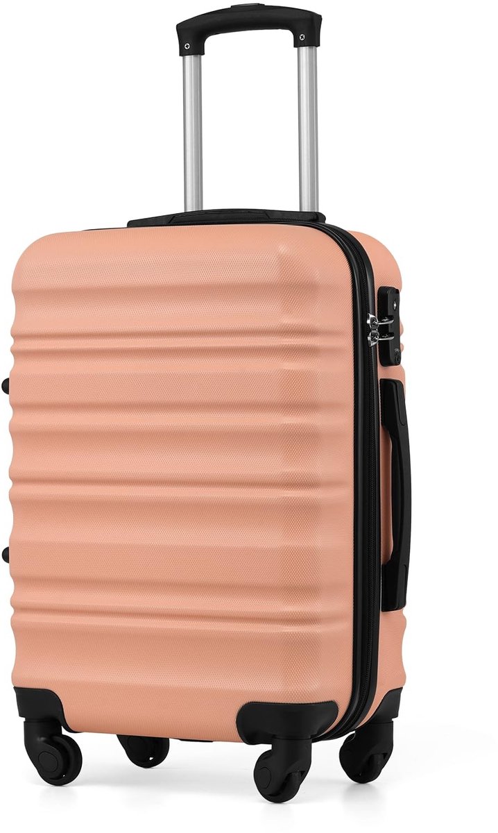 Dailygoods - Harde koffer - Trolley koffer - TSA-slot en 4 wielen - Kersenbloesem poeder - Rolkoffer - Handbagage - Geschikt voor reizen - 3 maten