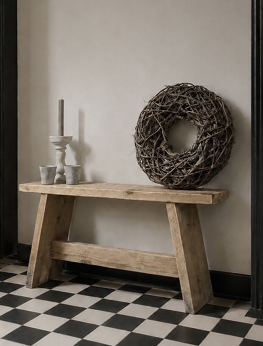 steigerhouten krukje - bankje - Gebruikt hout - 70x19,5x47 cm