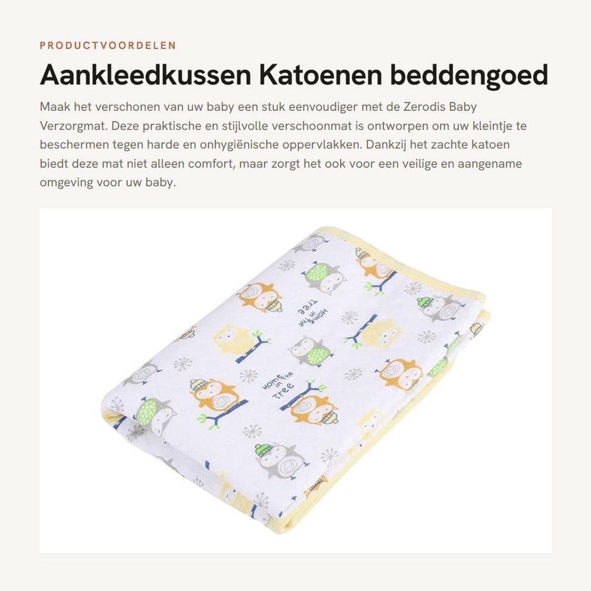 Dailygoods- Aankleedkussen Draagbaar - Katoen - Verschoonkussen - Kindvriendelijk - Opvouwbaar - Comfortabel - Baby Aankleedkussen