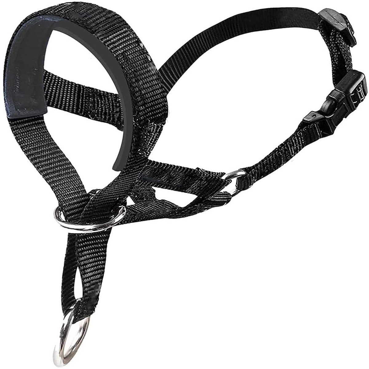 Dailygoods- Hondenhalsband Gewatteerd - Verstelbaar Hoofdharnas - Antitrek Halterkraag - Maat M - Gemakkelijk te Bedienen - Trainen met Traktatie - Hondentuig