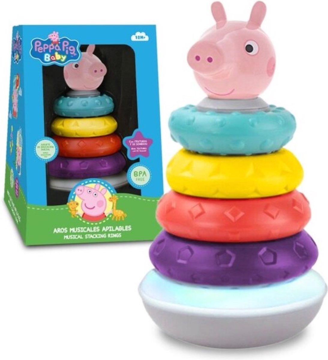 Peppa Pig Stapelbare muziekringen - Pyramide