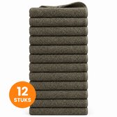 Funnies Handdoeken 12-Pack Forest - Set van 12 Luxe Handdoeken - 50 x 100 cm - Hoogwaardig 100% Katoen - 500 gram/m² Dikke, Zachte en Sneldrogende Handdoek - Ideaal voor Badkamer, Sport, Sauna, Zwembad en Vakantie