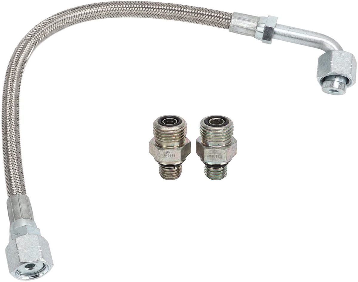 Dailygoods- Olievoedingslijnbuis Metalen Legering - Turbo Afdichting - Connectorvervanging - Hoge Temperatuur - Eenvoudige Installatie - Lange Levensduur - Olietoevoerleiding
