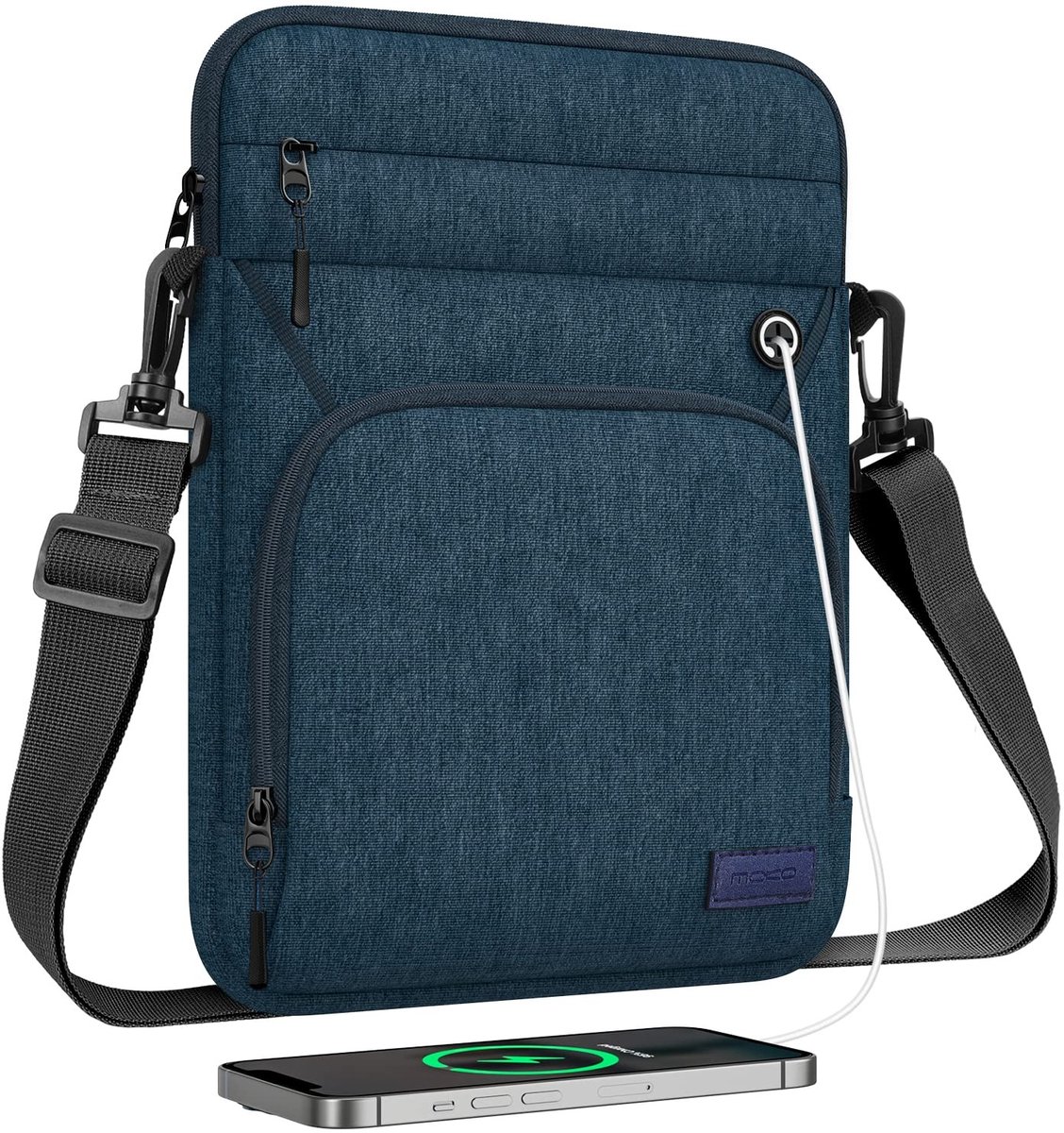 Dailygoods- Tablet Sleeve 9-11 Inch - Geschikt voor iPad Air 5/4 10.9 - Galaxy Tab S8 11 - Multifunctionele Tas met Schouderband - Waterafstotend Polyester - Buitenafmetingen 30 x 22 x 3 cm