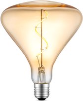 Home Sweet Home - Edison Vintage E27 LED filament lichtbron Flex - Amber - 14/14/16cm - Spiraal - Retro LED lamp - Dimbaar - 3W 180lm 2700K - warm