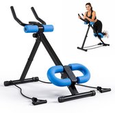 Fitby AB Machine - Buikspiertrainers - Verstelbaar - Fitness - Home Gym - Buikspiertraining apparatuur - Zwart/Blauw
