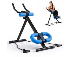 Fitby AB Machine - Buikspiertrainers - Verstelbaar - Fitness - Home Gym - Buikspiertraining apparatuur - Zwart/Blauw