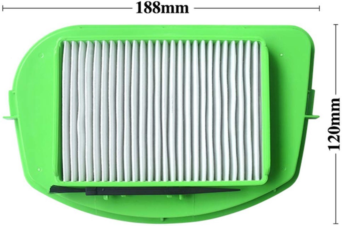 Dailygoods- HEPA Filter - Stofzuigerfilter - Rowenta ZR005501 - Reiniging - 188x120mm - 1 stuk - Beschermt motor tegen verontreiniging