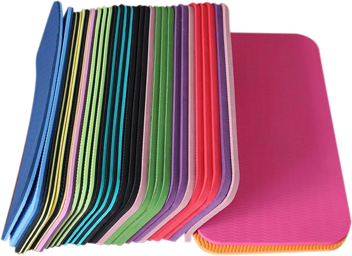 Kniekussen voor oefeningen - Fitness pad - Ondersteuning bij sport - Antislip en schokabsorberend - 6 mm dik - Willekeurig