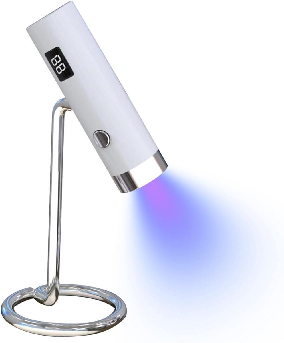 LED Nageldroger - Uithardingslamp Manicure - Professionele Gel Nagels - 360° Roterende Basis - Compact Draagbaar - Wit