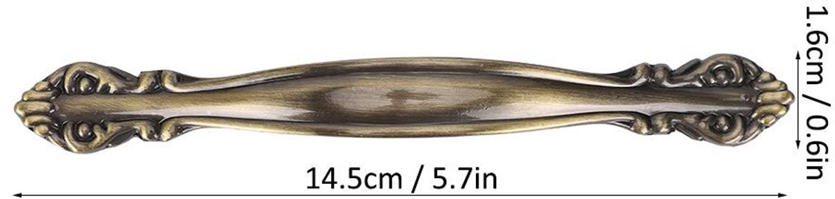 Dailygoods - Deurgrepen - Antieke Bronzen Handgrepen - Duurzaam en Sterk - Zinc Legering - Decoratieve Deurgrepen voor Interieur - Geschikt voor Kastd...