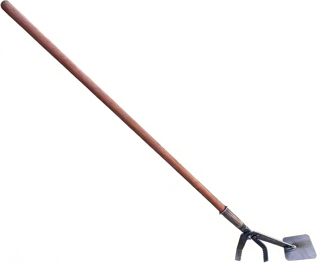 Onkruidtrekker Lange Steel - Wieden Tool - Tuin Onderhouden - Ergonomisch Staand Gebruik - 132 cm - Zilver