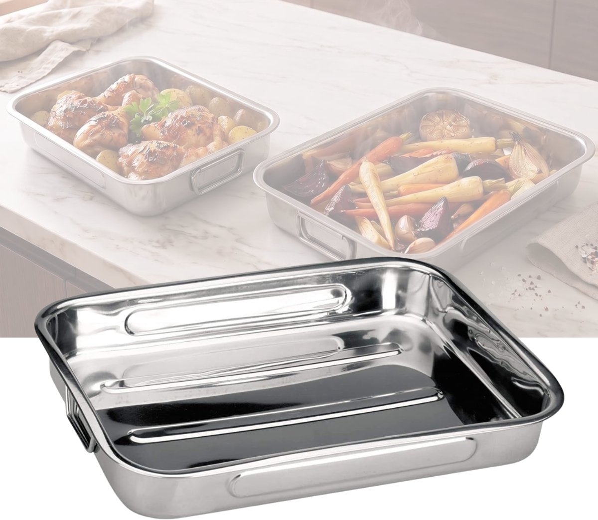 CLVP® Braadslede - Ovenschotel - Braadslee - Zilver