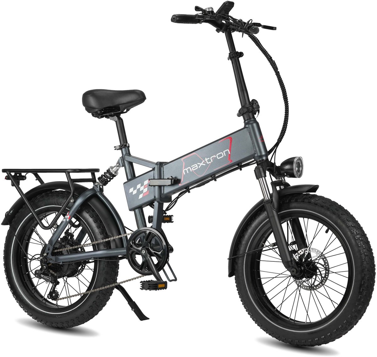 Maxturn Polaris Elektrische fiets – Accu 48V 13Ah – Banden 20×4,0 inch – Shimano 7 versnellingen -grijs