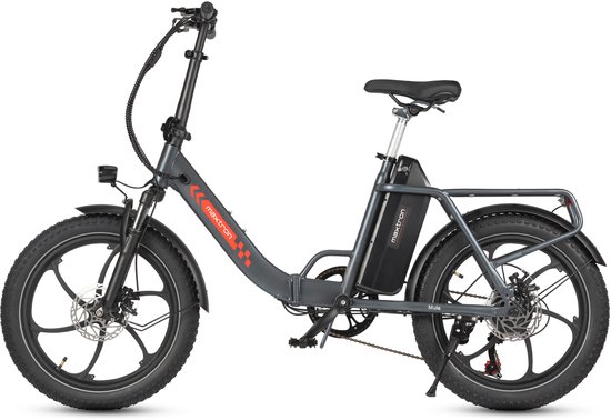 Maxturn Mule Volwassen elektrische fiets - Accu 48V 20Ah - 7 versnellingen - Banden 20×3,0 inch - grijs — afbeelding 4