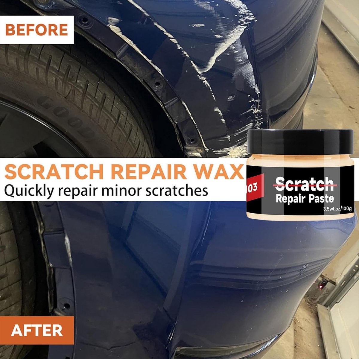 Krassenverwijderaar Auto - Lak reparatie - Lak herstellen - Snel werkend middel - 30g of 100g - Wit – foto 2