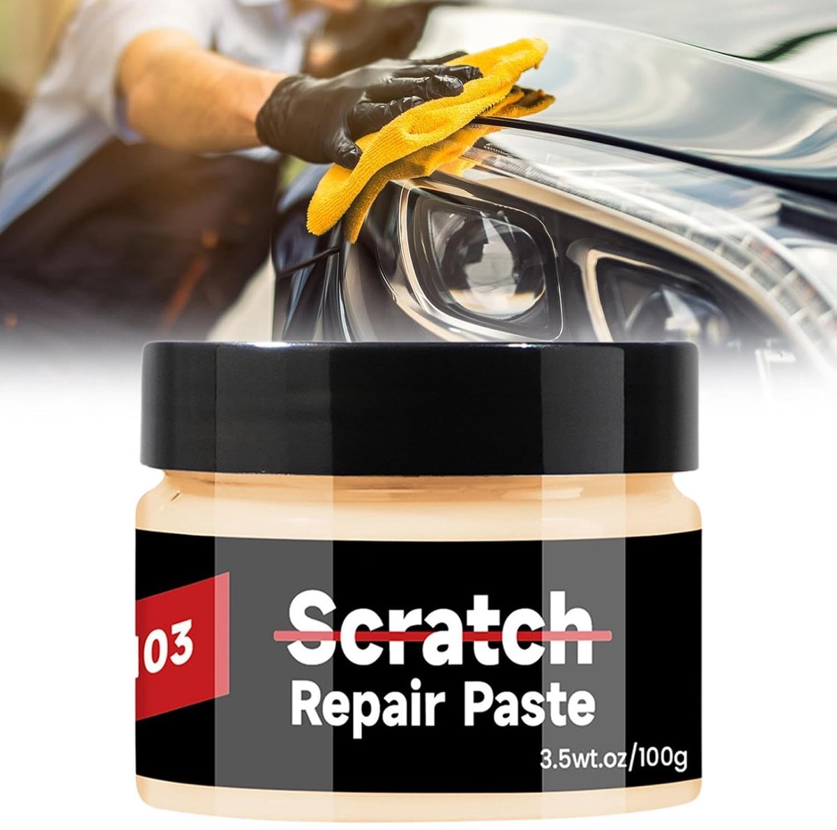 Krassenverwijderaar Auto - Lak reparatie - Lak herstellen - Snel werkend middel - 30g of 100g - Wit – foto 4