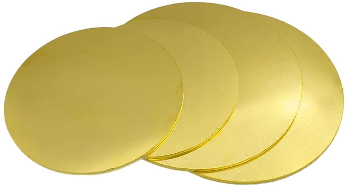 Messing Platen - Rond Metaal - Doe-het-zelf Projecten - H62 Kopergehalte - 1 mm dik - Messingkleurig