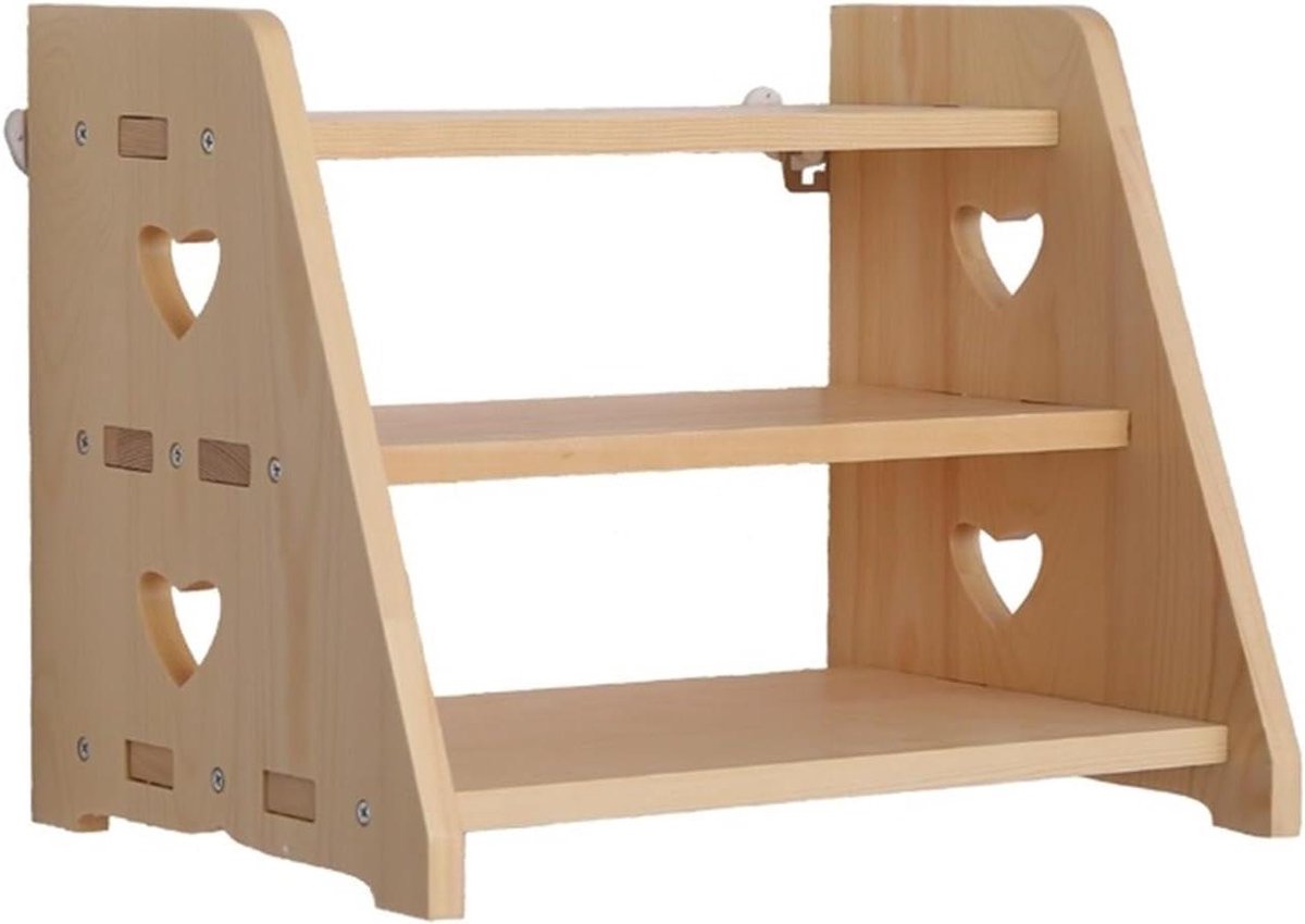 Router Opbergdoos - Houten Plank - Draad Organisatie - Massief Hout Ontwerp - 33*24*26cm - Houtkleur