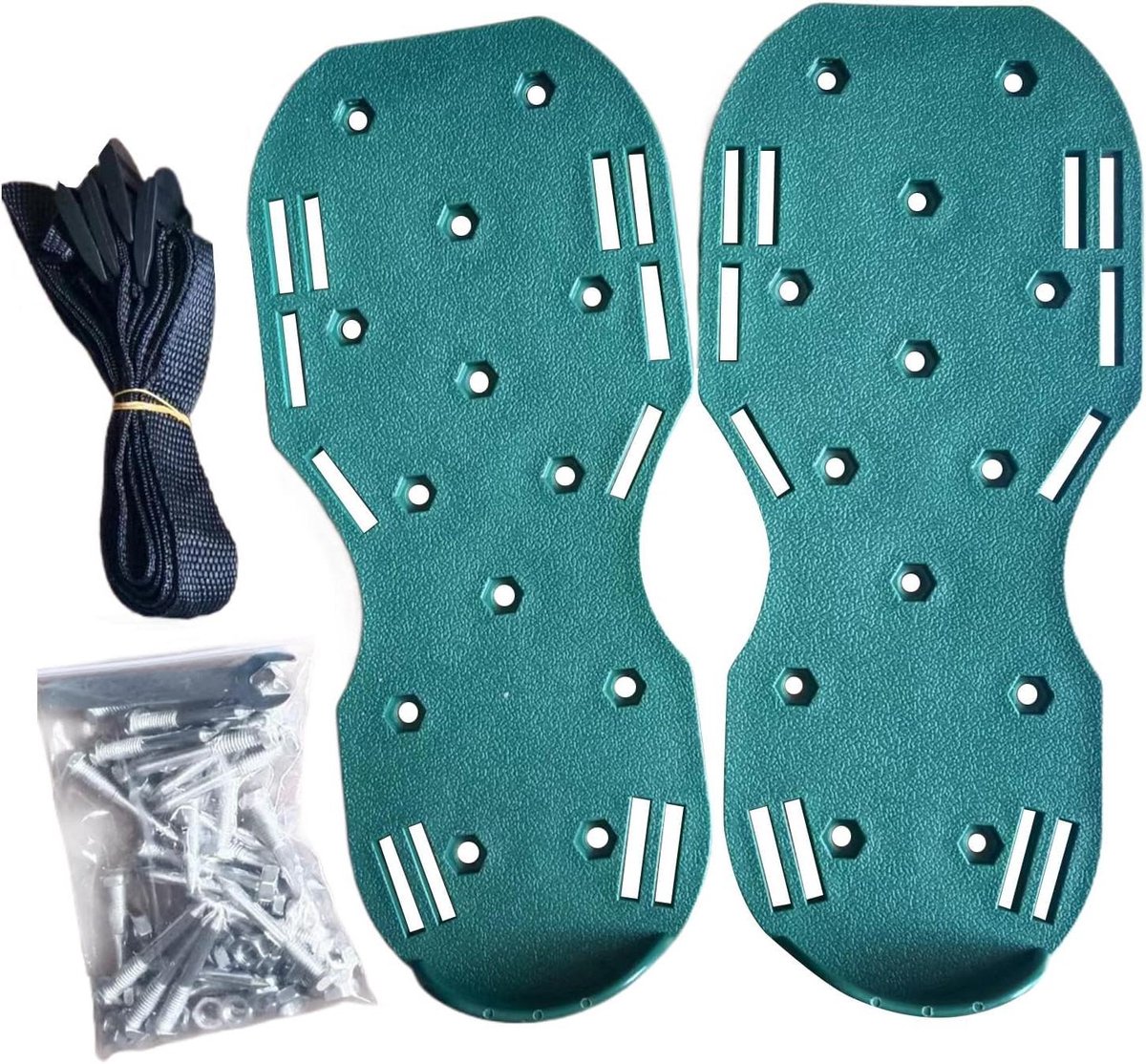 Gazon Beluchter Schoenen - Schoenen met spikes - Gazon Onderhoud - Verstelbare bandjes - 33 x 15.5 cm - Zwart