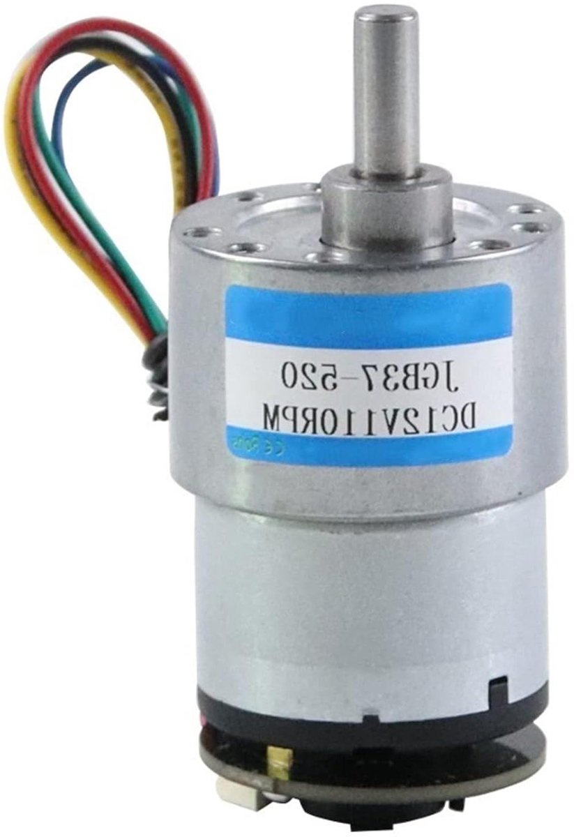Reductiemotor - DC motor - Robotbouw - Met Hall-encoder - 12V 178rpm - Metaal